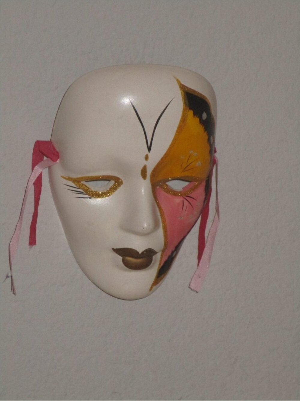 Clay Art of San Francisco About Face Ceramic Venetian Carnival Mask Hand Painted